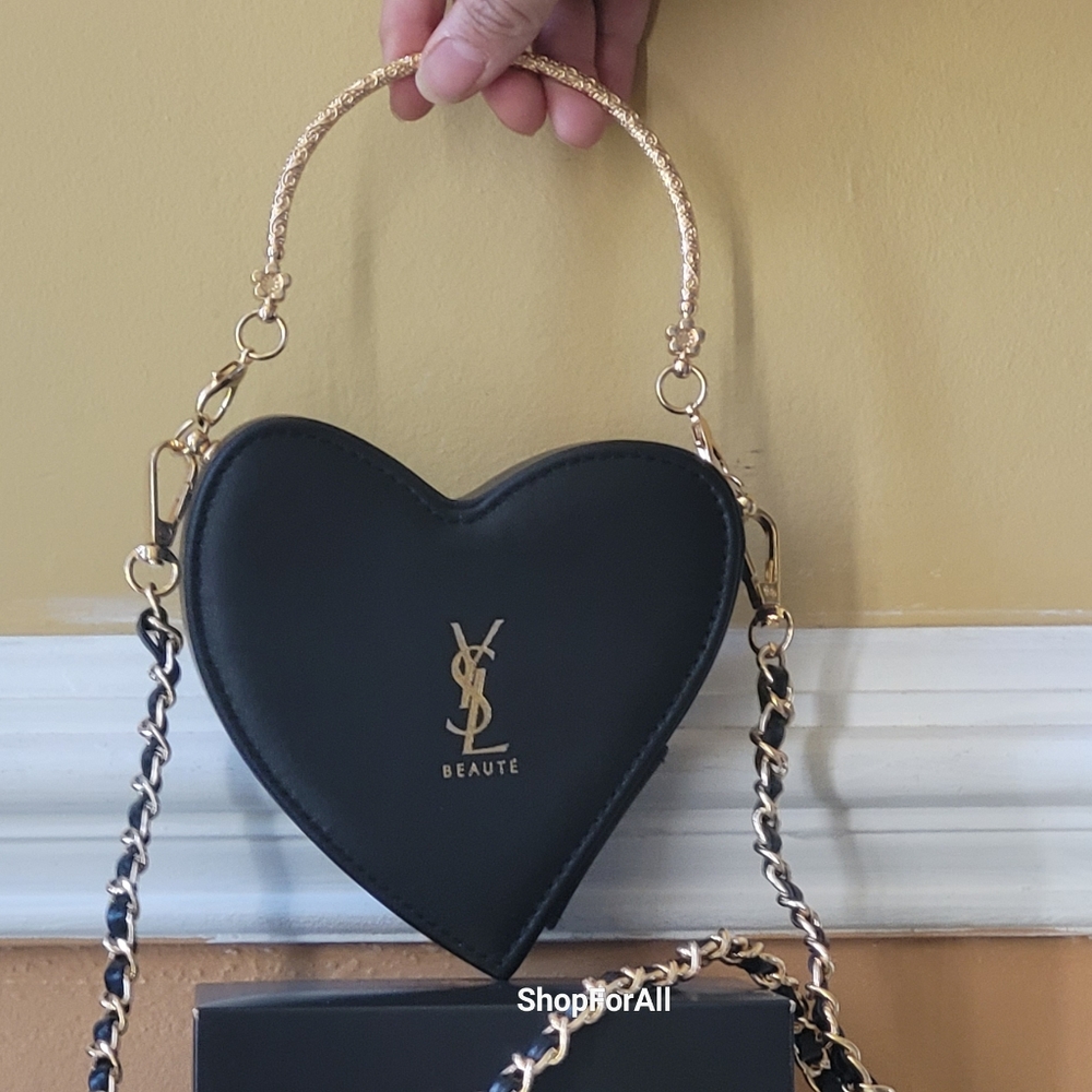 Yves Saint Laurent Black Heart-Shaped case / bag - Picture 3 of 16